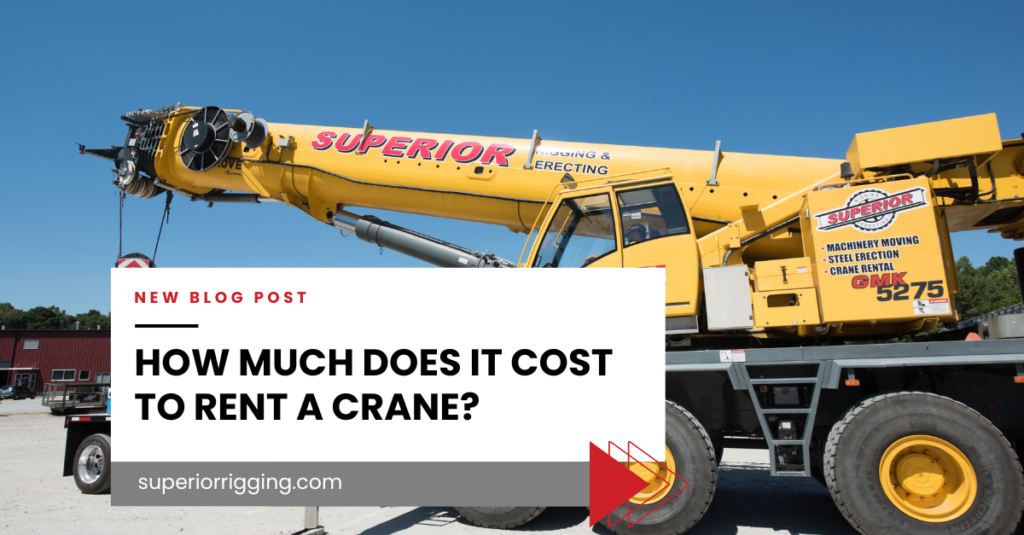 Yellow mobile crane