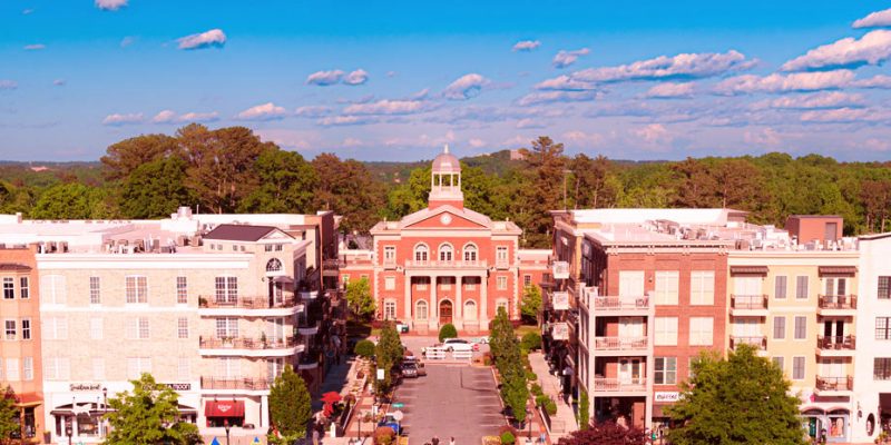 Skyline view of Alpharetta, GA